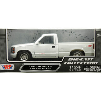 Motormax 1:24 1992 Chevrolet 454 SS Pickup – White