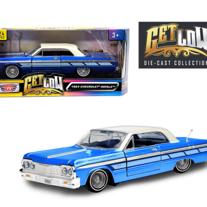 Motormax 1:24 1964 Chevrolet Impala SS Hard Top Lowrider with White Roof – Get Low